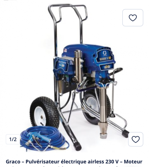 Pulvérisateur Graco Mark V sur roues proposé en location chez LOCD